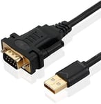 USB-A till RS232 DB9 han-kabel för seriella enheter med FTDI Chipset