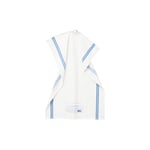 Organic Cotton Kjøkkenhåndkle Med Striper På Siden, White/blue