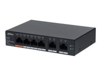 Dahua Cs4006-4Gt-60 - Switch - Molnbaserad Hantering - Smart - 4 X 10/100/1000 (Poe) + 2 X 10/100/1000 (Upplänk) - Skrivbordsmodell, Väggmonterbar - High Poe / Poe (60 W)
