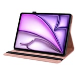 iPad Air 11 6th Gen (2024) lila Fodral med fjärilar, rosa