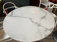 Multiplo bord vit/marmor Ø120 cm