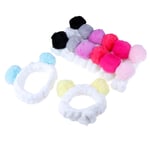Cute Panda Ear Soft Headband Wrap Hair Band For Washing Face Sho Light Pink