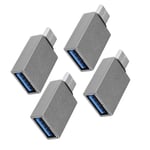 4Pcs USB C to USB 3.0 Adapter Replacement Compatible with Macbook Air 2020 Grey