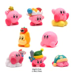 8PCS Nintendo Kirby Action Figure Anime Cake Topper Decoration Toy Model Gift