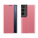 Samsung Galaxy S21 Ultra View Window etui - Pink