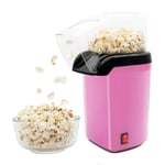 Popcorn Maker Machine, Hot Air Popcorn Popper for Home, No Oil, Healthy Snack for Kids Adults, Removable Measuring Cup, Perfect for Party Birthday Gift (Pink)