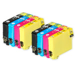 8 Ink Cartridges (Set) for Epson Workforce WF-2520NF WF-2630WF WF-2750DWF