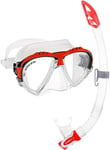 Cressi Adult Matrix & Gamma Mask & Snorkel Set - Clear/Red