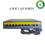 2-8 Port Switch POE HUB Ethernet Network Device Power Over IP Cameras NVR UK
