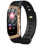 ZHYF Smart Bracelet,Smart Band Blood Pressure Watch Thin Smart Bracelet With Heart Rate Sleep Monitor Fitness Tracker,Black Gold