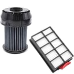 Lot de filtres compatible avec Bosch bgs 6 All, 6 Pro 1, 6 Pro 1/01, 6 Pro 101 aspirateur - 2x Filtres de rechange - Vhbw