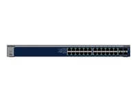Netgear S3600 Series Xs724tm - Switch - 2+/L3 Lite - Smart - 24 X 10/25 Gigabit Ethernet + 4 X 1 Gigabit / 10 Gigabit Sfp+ - Skrivbordsmodell, Rackmonterbar