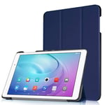 INSOLKIDON Compatible with Lenovo TAB M8 TB-8505X / 8705FN 8 INCH Tablet Case Holder Leather Back Cover Phone Protective Case Ultra Slim Bumper Full Body Protection Leather Case (Navy blue)