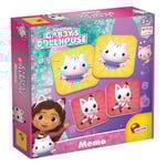 Lisciani - Gabby's Dollhouse - Memory pour Enfants dès 1 an - Jeu Educatif - Renforce la Mémoire et l'Attention - Inspiré du Dessin Animé Gabby et la Maison Magique - Fabriqué en Italie