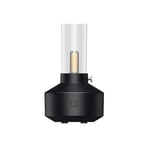 DQ708 Simulation Candle Light Aroma Diffuser USB Air Humidifier with Night Light(Black)