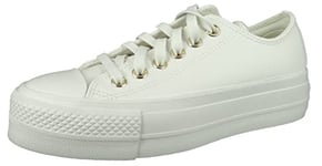 CONVERSE Femme Chuck Taylor All Star Lift Platform Mono White Sneaker, Blanc Vintage, 36 EU