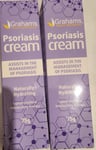 2x Grahams Natural Alternatives Psoriasis Cream Hydrating Emollient Moisturiser
