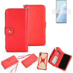 2in1 cover wallet + bumper for Oppo Reno8 Lite 5G Phone protective Case red