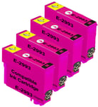 4 Magenta Compatible 29XL Ink Cartridges For Epson XP342 XP432 XP435 XP442