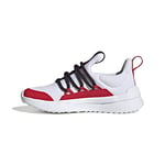 adidas Boy's Lite Racer Adapt 5.0 Sneaker, Ftwr White Ftwr White Better Scarlet, 4.5 UK