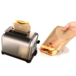 Reusable Toast Toaster Bags Non Stick Oven Grill Panini Pizza Sa Beige 16*16.5cm