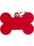 MyFamily ID Tag Basic Collection Bone XL red in aluminium