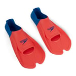 Speedo Unisex Biofuse Swimming Training Fins | Comfortable Fit | Ergonomic Design | Swim Training, Orange/Blue, 8-9 UK
