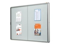 Nobo - Innesluten Anslagstavla - Väggmonterbar - 944 X 1349 Mm - 18 X A4 - Metall - Magnetisk - Vit