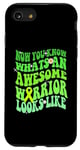 Coque pour iPhone SE (2020) / 7 / 8 Mental Health Warrior Retro Groovy Green Ribbon For Women