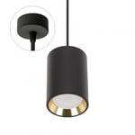 Chloe GU10 Mini Ytmonterad GU10 - 250V, IP20, 70x100mm, Svart, Guld Invändig, Rund Pendel, Utan Ljuskälla
