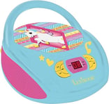 Lexibook CD Player Unicorn, AUX-in Jack, USB Port, AC or Battery-Operated, Blue/Pink, RCD108UNI, Norme