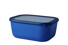 Mepal - Bol Multifonction Rectangulaire - Boîte Conservation Alimentaire avec Couvercle - Convient comme Boîte de Hermétique pour le Réfrigérateur, Micro-ondes & Congélateur - 3000 ml - Vivid blue