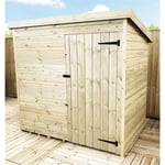 6 x 4 Pressure Treated Pent Garden Shed with Single Door