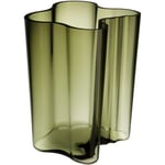 Iittala Alvar Aalto Vase 18 cm, Moss Green Mosegrønn Munnblåst glass