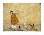 The Art Group Ernest, Doris, Horace And Stripes Sam Toft Art Print, Paper, Multi-Colour, 40 x 50 x 1.3 cm