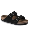 Birkenstock Women&apos;s Arizona Suede Soft Footbed Sandals - Black (Regular Fit) Size: UK 3 (W), Colour: Black