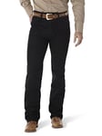 Wrangler Men's Cowboy Cut Slim Fit Stretch Boot Cut Jean PANTS, Black Stretch, 42W / 32L