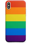 Rainbow Stripes Slim Phone Case for iPhone XR | Clear Silicone TPU Protective Lightweight Ultra Thin Cover Pattern Printed | Colours Colourful Rainbows Cute Pretty