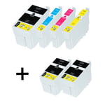 6 NON-OEM 27XL inks For Epson WF-7610DWF WF-7620DTWF WF-7620 WF-7710 WF-7715