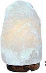 LED Energy Saving Bulb + Very Rare Natural White Himalayan Salt Crystal lamp Healing IONES Therapeutic Handmade Rough Shape Rock Stone (2-4 kg White Lamp)