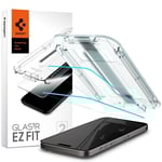 iPhone 15 Pro Spigen EZ Fit Glas.tR Skärmskydd 2. Stk - Case Friendly - Genomskinlig