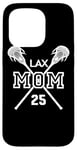 Proud Love Lacrosse Mom #25 LAX Player Number 25 Fête des Mères Coque pour iPhone 15 Pro