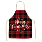 RONGJJ Chefs Cotton linen Home Kitchen Apron for Women Men, Christmas Pattern Design, Unisex Apron Perfect for Home BBQ Grill Baking Cooking Cleaning, C, 68x55CM