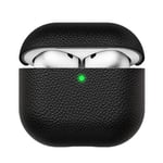 KeyBudz Artisan Series läderfodral för Airpods 4:e generationen - Svart