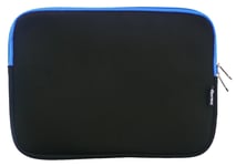 Emartbuy® Black/Blue Water Resistant Neoprene Soft Zip Case Cover Sleeve With Blue Interior & Zip suitable for Acer Swift 3 Ultrabook 14 Inch (13-14 Inch Notebook)