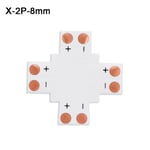 5pcs Led Strip Corner Connector L T X Shape 2pin 3pin 4pin 5pin X-2p-8mm