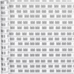 Presentpapper, badhus, B: 70 cm, 80 g, svart, vit, 4 m/ 1 rl.