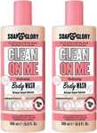 2 PACK Soap & Glory Clean On Me Creamy Clarifying Shower Gel x 500ml