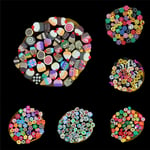 Diy 3d Nail Art Fimo Canes Stick Rod Polymer Clay Stickers Tips Smile 5*50mm