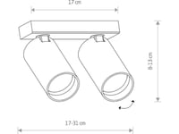 Nowodvorski Taklampa Mono 2-Flammig Utanpåliggande Lampa 7810 Vit Metall Downlight